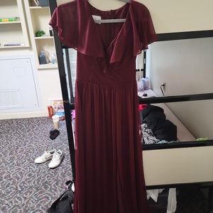 Long red formal dress